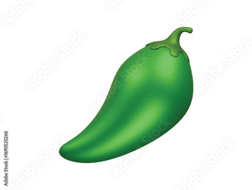 jalapeno icon 3d illustration render