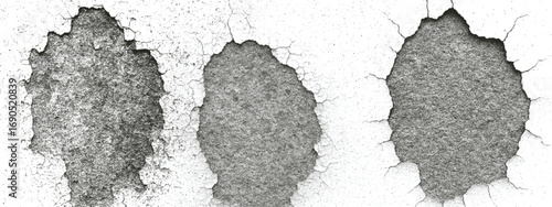 Black splatter spots with messy ink blot textured background