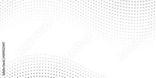 Elegant white background features a pattern of light gray dots forming soft, curved waves across the top and bottom edges, creating a gentle, modern aesthetic