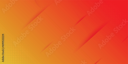 Vibrant gradient background transitions from warm yellow to deep red, featuring dynamic diagonal lines and subtle halftone patterns for a modern, abstract design.