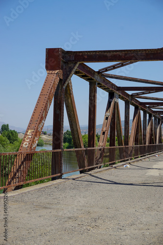 Genc bridge on Bingol road built on Murat river in Turkey