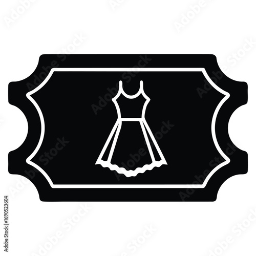 fashion show ticket vector icon