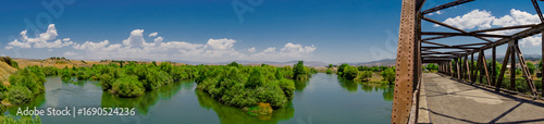 Genc bridge on Bingol road built on Murat river in Turkey