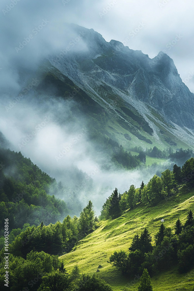 Obraz premium mountain landscape with clouds