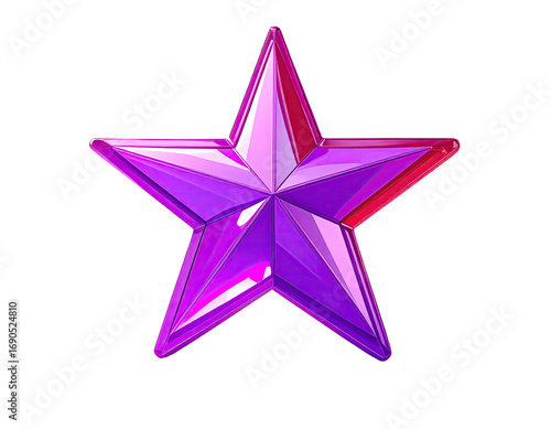 Vibrant purple star with magenta highlights