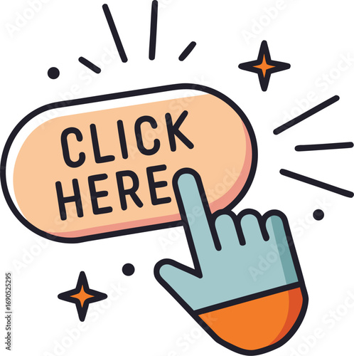 vector hand sign with hand cursor