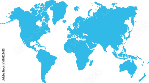 blue world map
