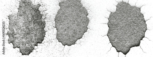 Abstract ink stains with splattered blot and messy textures