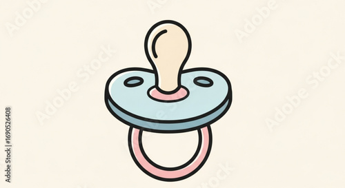 Pacifier vector illustration for baby products and newborn care items perfect for nursery and baby shower decor