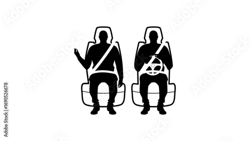 driving school sign, black isolated silhouette