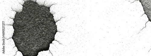 Messy watercolor ink stains with raw blot texture on white