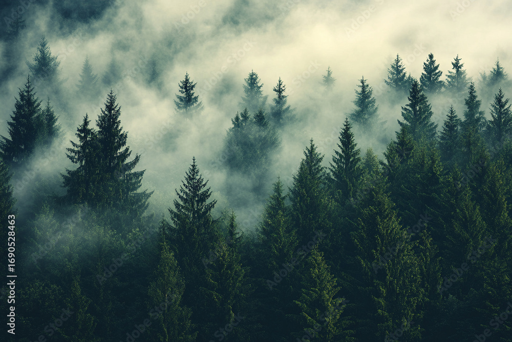 Fototapeta premium clouds in the forest