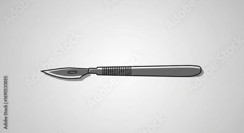 Scalpel surgical blade medical instrument vector illustration for healthcare and science design use