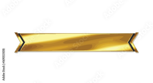 Elegant golden banner with black accents ready for your message, adding a touch of luxury and sophistication