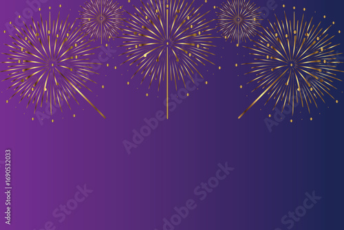 Festive fireworks background design. celebration background , holiday event template for New Year, party, festival, anniversary, greeting card, poster, banner, vector illustration
