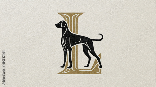 Dog letter logo design.