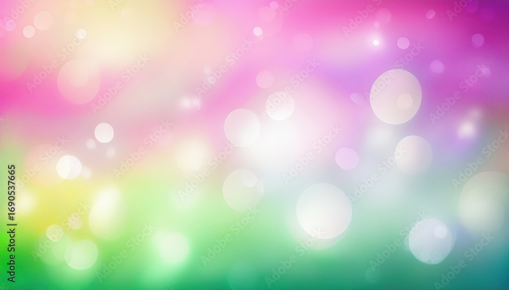 Fototapeta premium dreamy pastel bokeh background with soft rainbow glow and blurred light circles ideal for wallpaper or web banner design