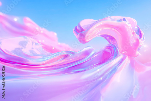 A vibrant and artistic abstract design of colorful fluid waves