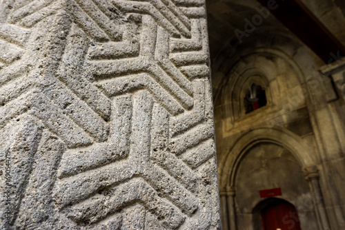 13 July 2025 Erzurum Turkey. Double Minaret Madrasah and Museum in Erzurum Turkey with artchitectural details and old artifacts museum