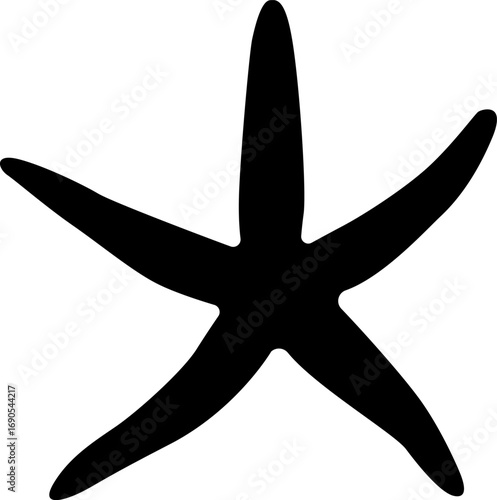 Starfish logo icon silhouette vector illustration, black starfish silhouette logo vector, sea animals starfish silhouette on white background.