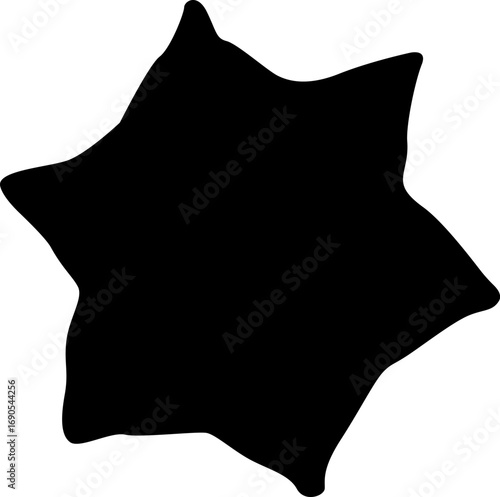 Starfish logo icon silhouette vector illustration, black starfish silhouette logo vector, sea animals starfish silhouette on white background.