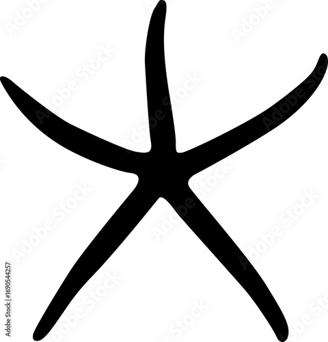 Starfish logo icon silhouette vector illustration, black starfish silhouette logo vector, sea animals starfish silhouette on white background.