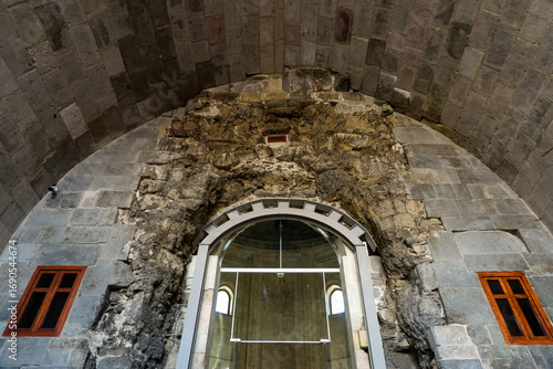 13 July 2025 Erzurum Turkey. Double Minaret Madrasah and Museum in Erzurum Turkey with artchitectural details and old artifacts museum