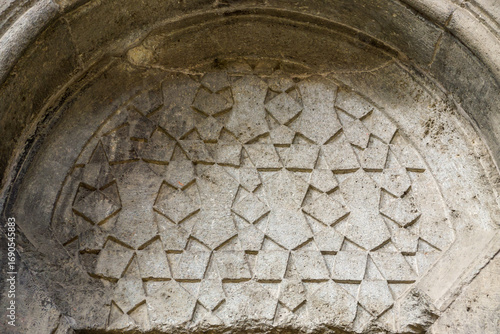13 July 2025 Erzurum Turkey. Double Minaret Madrasah and Museum in Erzurum Turkey with artchitectural details and old artifacts museum