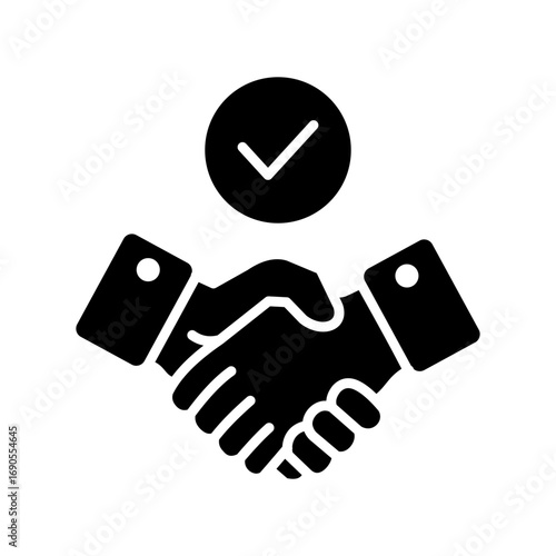 Deal Icon Vector Illustration Glyph Version