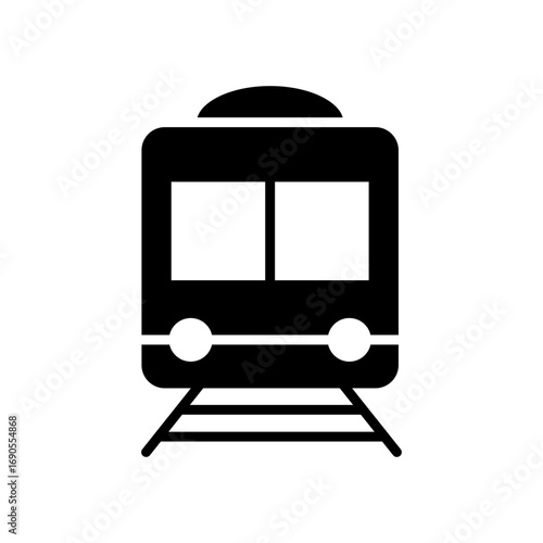 Train Icon Vector Illustration Glyph Version