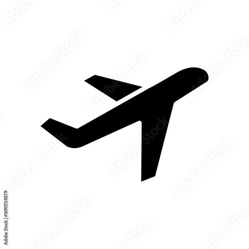 Plane Icon Vector Illustration Glyph Version