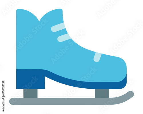 Ice Skating Shoes Flat Vector illustration design