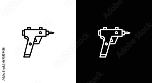 Modern soldering gun icon symbolizing precision craft and professional repair