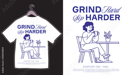  Coffee – Minimalist  Streetwear Typography T-shirt Design