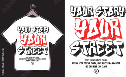 Harr Starv Start Every Step Chapter Motivational Streetwear Typography T-shirt Design	