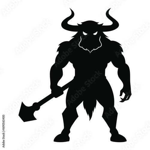 vector illustration of a bull