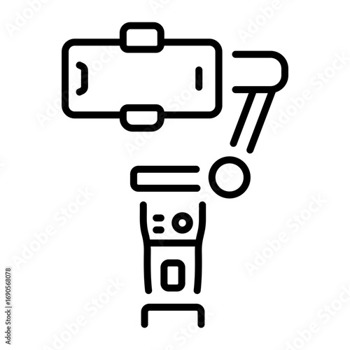 A line style icon depicting a phone stabilizer