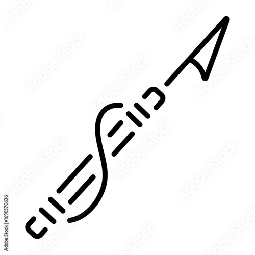 A linear icon representing a harpoon weapon