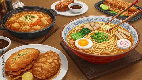 Japanese cuisine feast