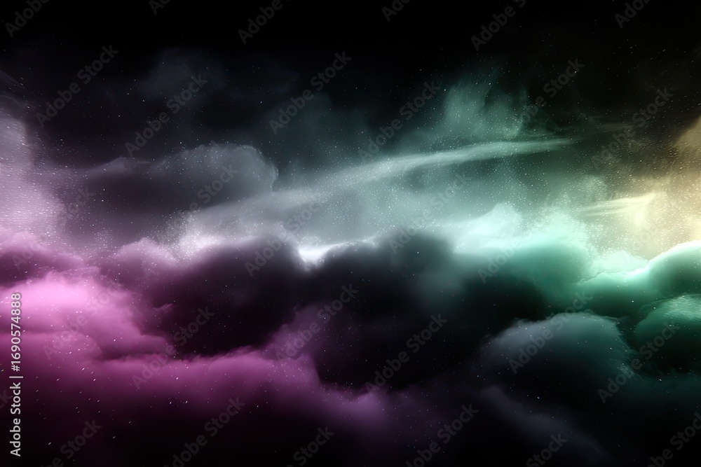 Fototapeta premium Abstract swirling nebula of pastel hues
