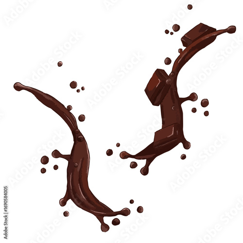 Chocolate splash vector