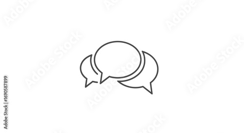 Communication concept with speech bubbles for discussion.