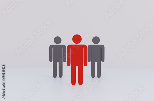 leadership teamwork creative idea concept red people outstanding with executive diversity trust team success dealing together cooperative. business success project plan leader.