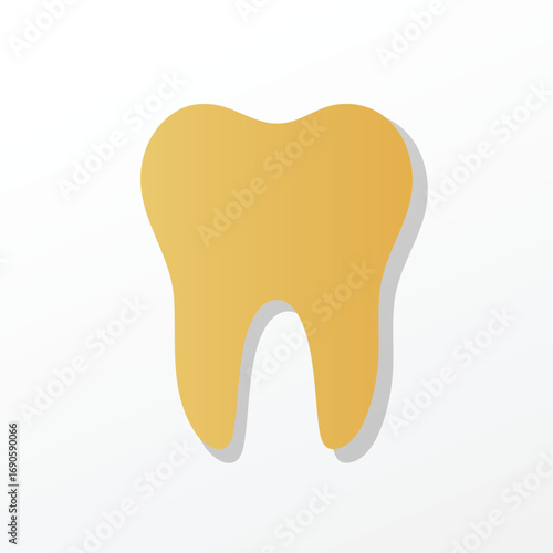 Dental health symbol on white background