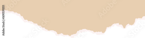 Paper torn with jagged sides. Piece of ripped sheet. Notebook page for collage layouts and scrapbooking design. Vintage template featuring rough textures. Realistic cutout patch.