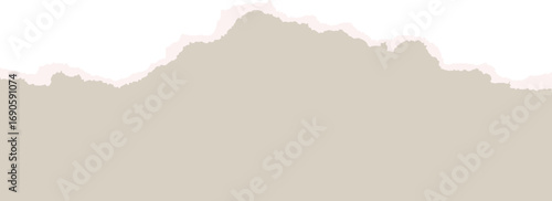 Unevenly ripped paper sheet. Notebook fragment for collage projects and scrapbook pages. Vintage layout with rough paper effect. Realistic patch element.