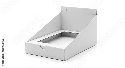 White Cardboard Display Box for Product Presentation.