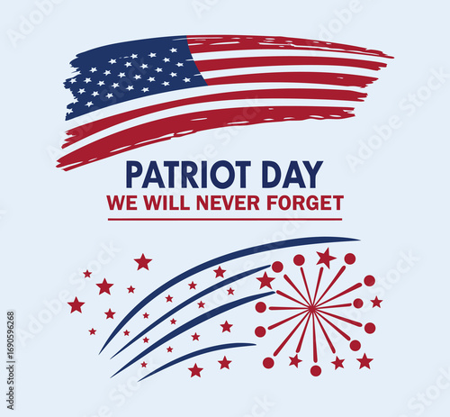 Patriot day. we will never forget poster illustration design

