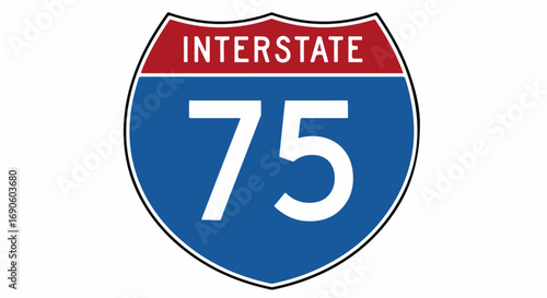 Interstate Highway 75 Sign.