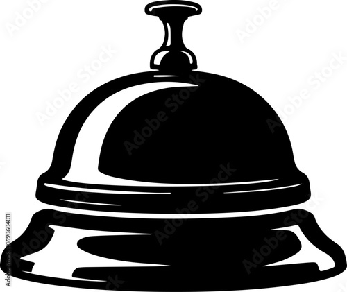Hotel Service Bell silhouette vector illustration